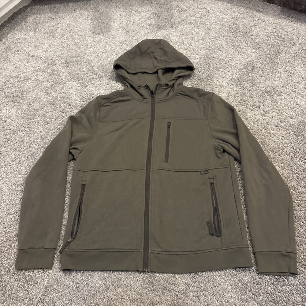 5.11 Tactical ARMS Full Zip Up Hooded Jacket in men's Medium Ranger Green Rare